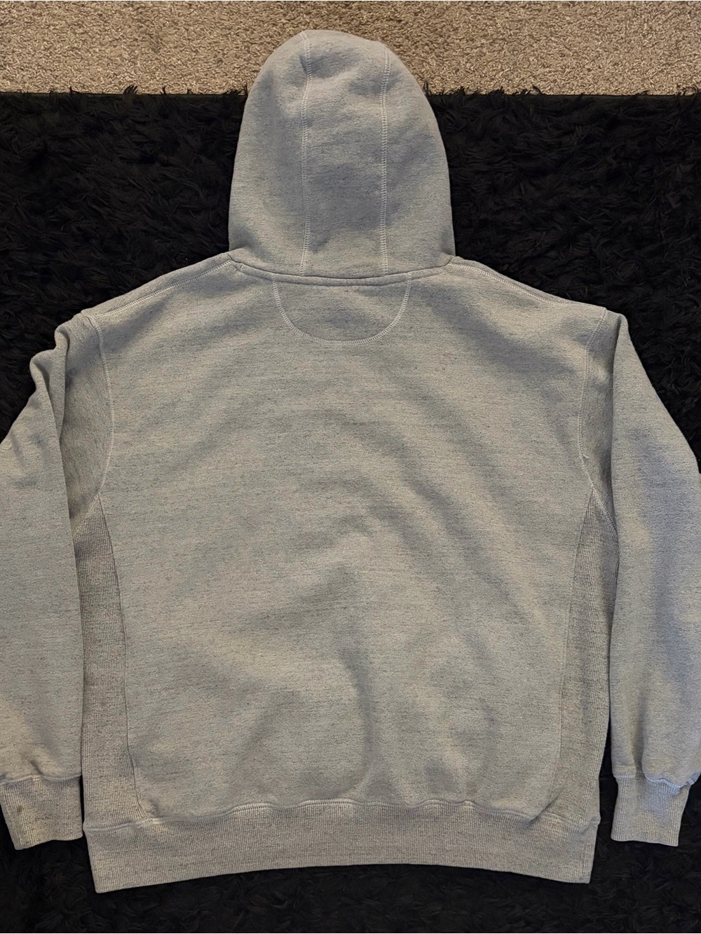 Under Armour Light Gray Pullover Hoodie with Bull Logo - Picture 6 of 6
